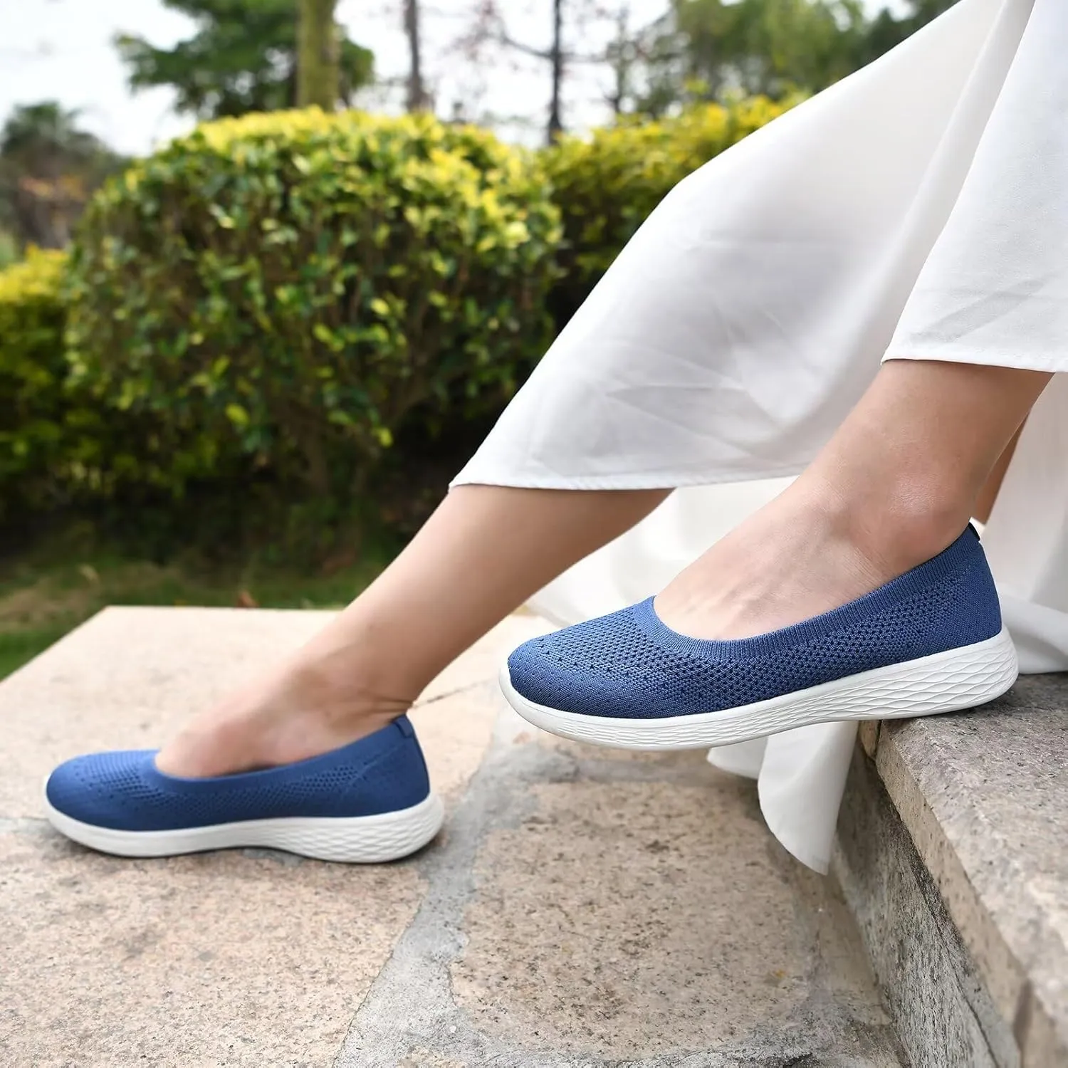 Puxowe Women's Shoes for Women Round Toe Slip on Women's Walking Flat Shoes Memory Foam Shoes Mesh Casual Nurse Sneakers Dress Shoes