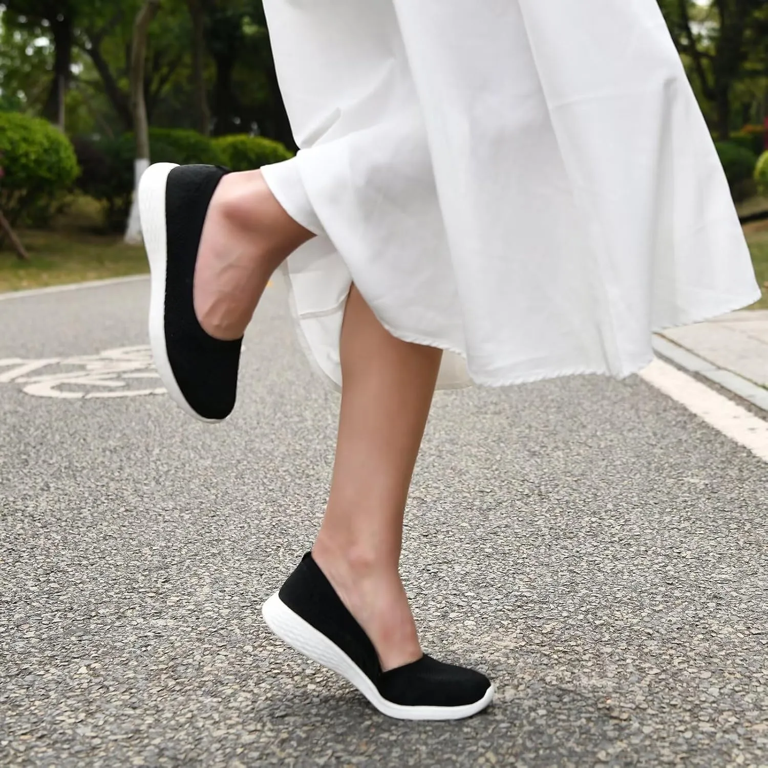 Puxowe Women's Shoes for Women Round Toe Slip on Women's Walking Flat Shoes Memory Foam Shoes Mesh Casual Nurse Sneakers Dress Shoes