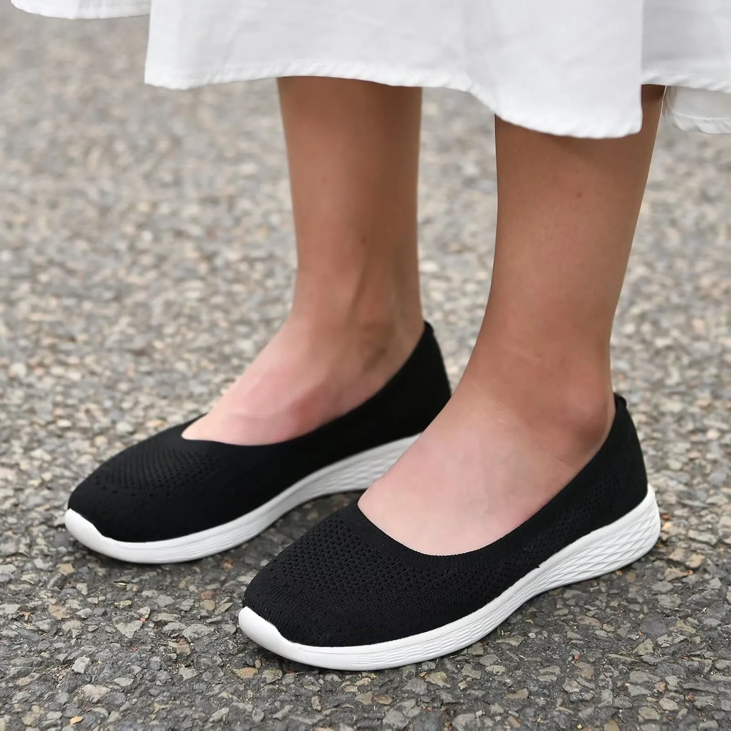 Puxowe Women's Shoes for Women Round Toe Slip on Women's Walking Flat Shoes Memory Foam Shoes Mesh Casual Nurse Sneakers Dress Shoes