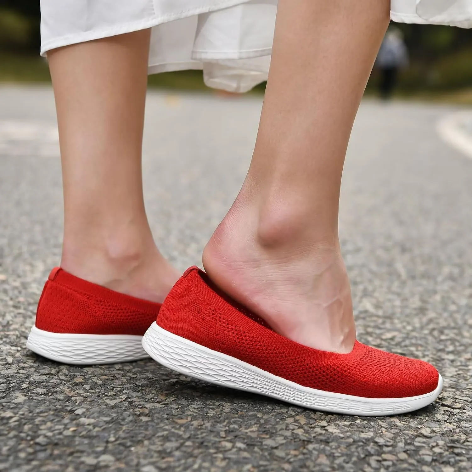 Puxowe Women's Shoes for Women Round Toe Slip on Women's Walking Flat Shoes Memory Foam Shoes Mesh Casual Nurse Sneakers Dress Shoes