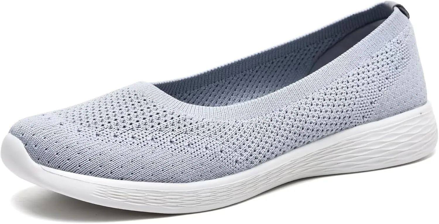 Puxowe Women's Shoes for Women Round Toe Slip on Women's Walking Flat Shoes Memory Foam Shoes Mesh Casual Nurse Sneakers Dress Shoes