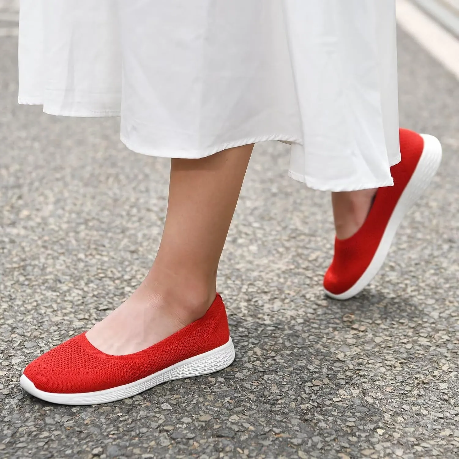 Puxowe Women's Shoes for Women Round Toe Slip on Women's Walking Flat Shoes Memory Foam Shoes Mesh Casual Nurse Sneakers Dress Shoes