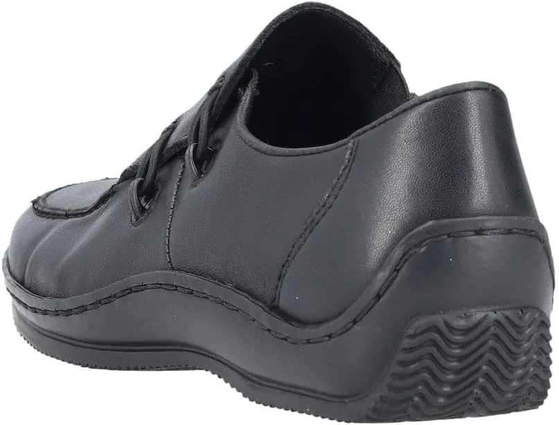 Rieker L1751 Celia Leather Slip-On Women’s Shoes - Comfortable High-Coverage Loafers with Elegant Stitch Detailing, Anti-Stress and Flexible Everyday Support