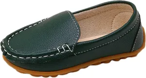 rismart Unisex Kids Slip on Loafers for Boys Girls School Casual Dress Flat Shoes