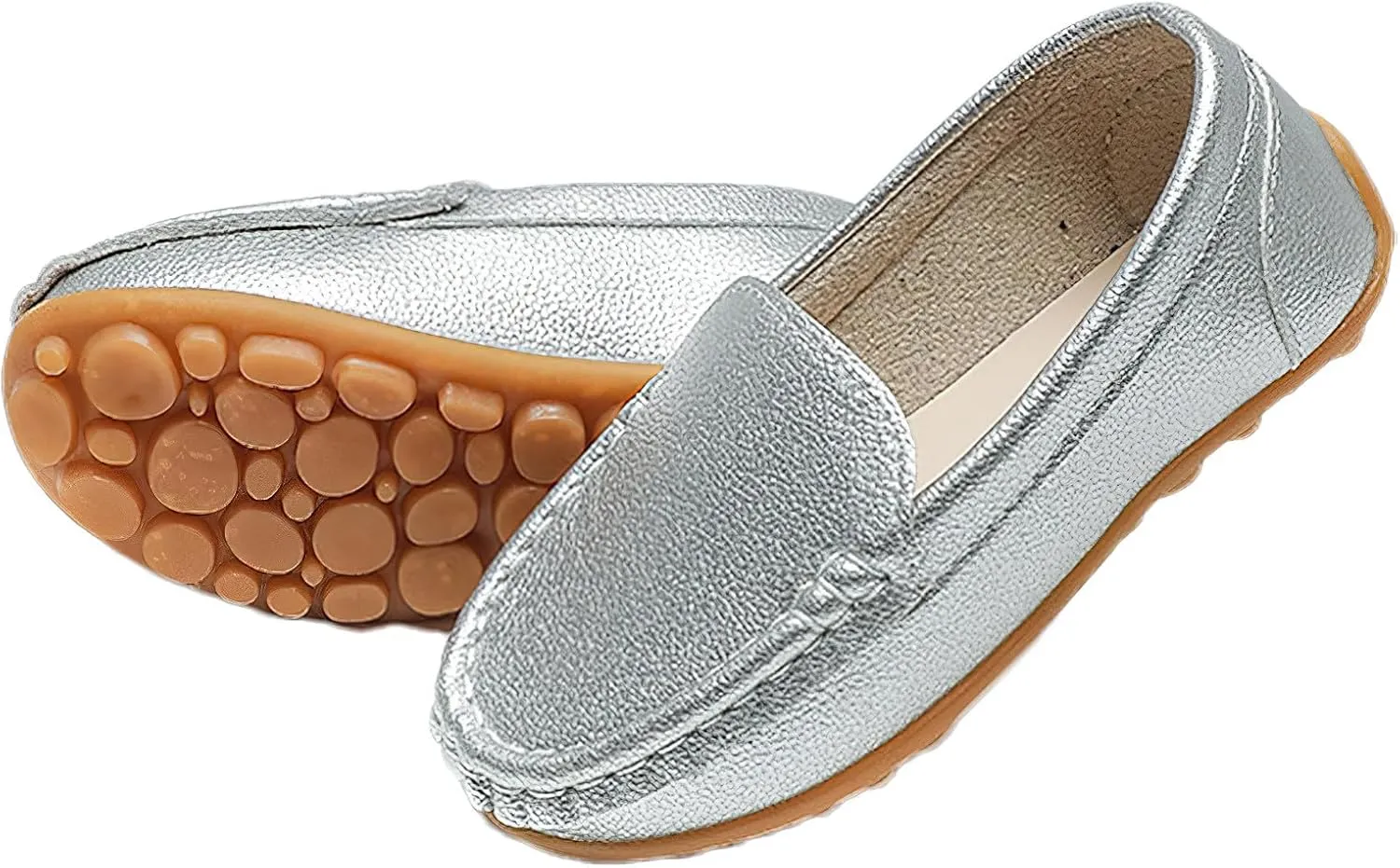 rismart Unisex Kids Slip on Loafers for Boys Girls School Casual Dress Flat Shoes