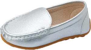 rismart Unisex Kids Slip on Loafers for Boys Girls School Casual Dress Flat Shoes