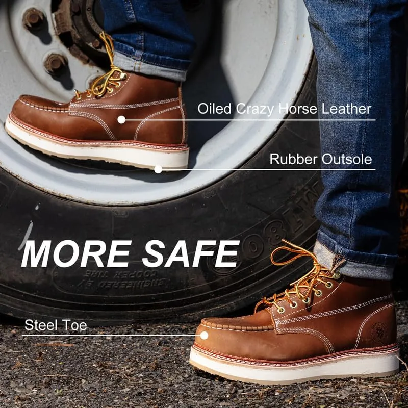 ROCKROOSTER Norwood - Steel Toe Work Boots for Men VAP621