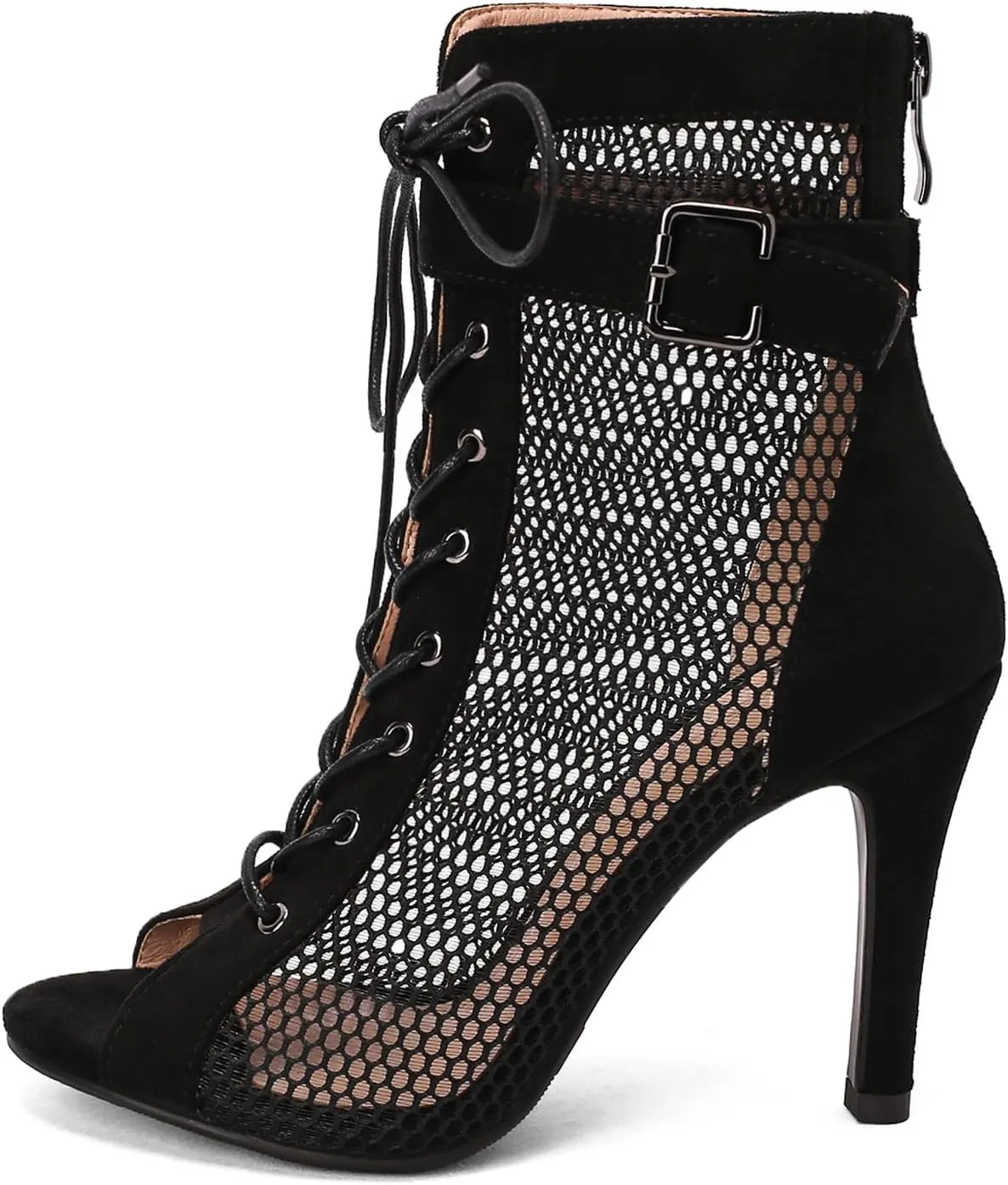 Roimaash 7/9.5/11CM Heel Height Women Gladiator Sandals Summer Boots Dance Shoes