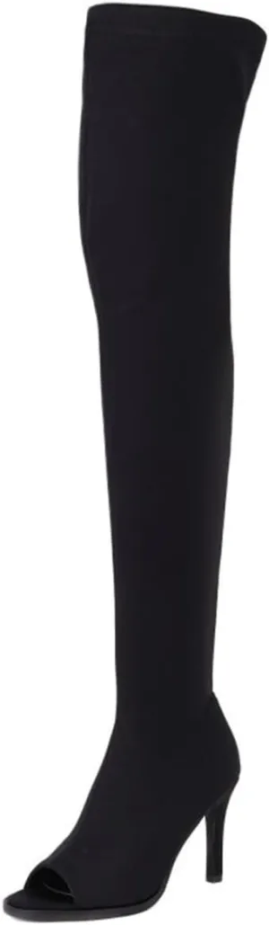 Roimaash Women Fashion Peep Toe Boots