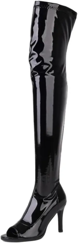 Roimaash Women Fashion Peep Toe Boots