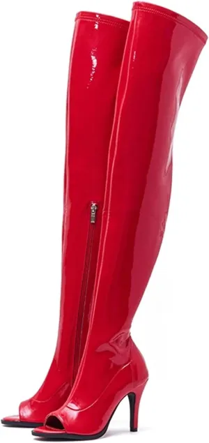 Roimaash Women Fashion Peep Toe Boots