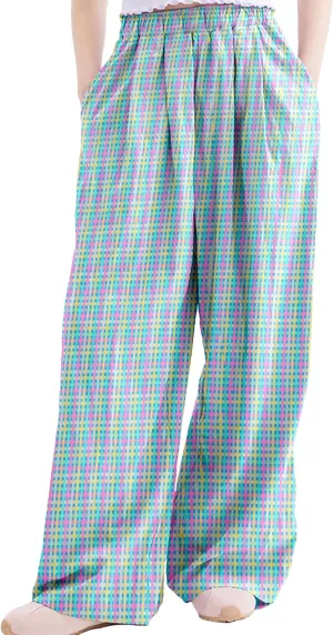 Rolanko Girls Wide Leg Pants Flowy Loose Fit Palazzo Pants for Girls Kids Linen Trousers Casual Beach 6-14Y