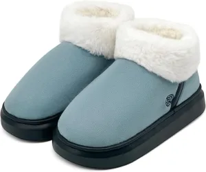 rosyclo Ankle Winter Boots for Women, Suede Faux Fur Furry Lining Warm Women's Snow Mini Boot Lightweight Anti-Slip Fuzzy Classic Memory Foam Comfort Shoes Short Booties for Indoor Outdoor