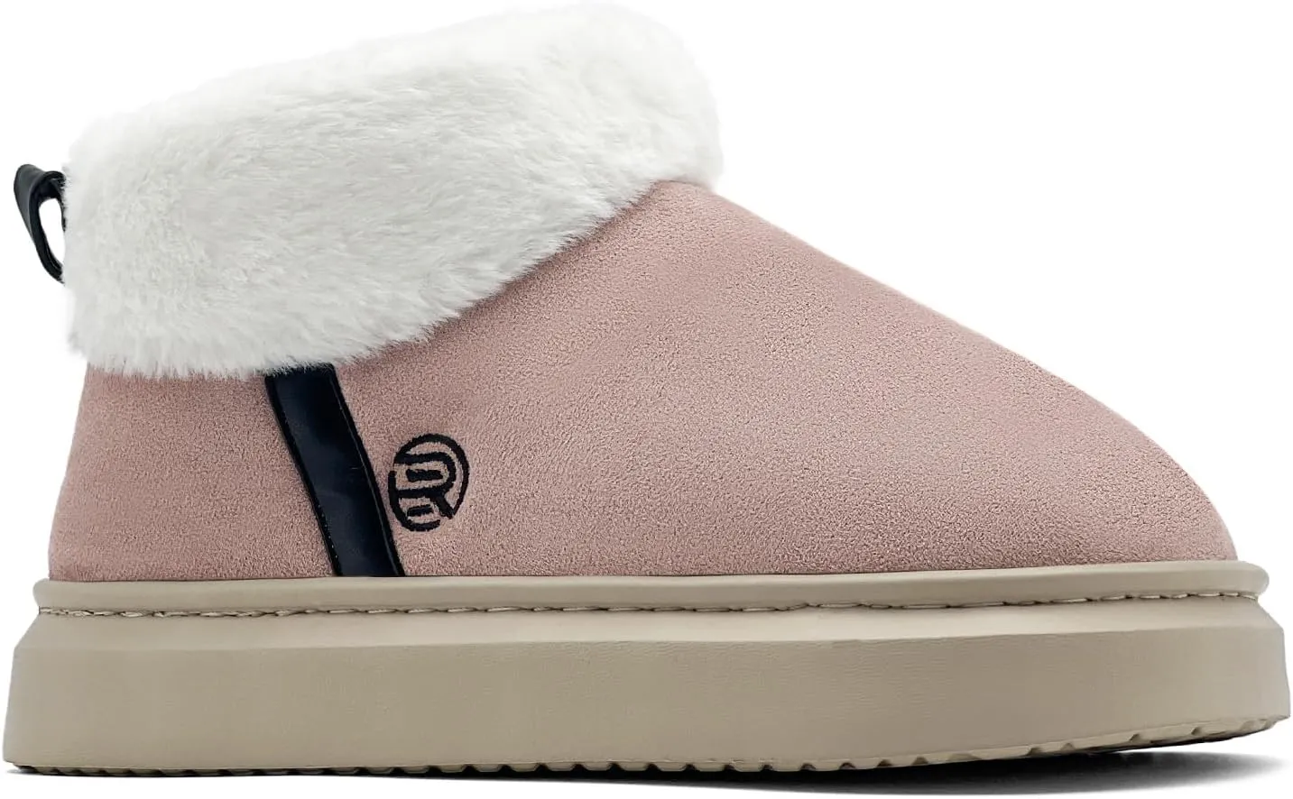 rosyclo Ankle Winter Boots for Women, Suede Faux Fur Furry Lining Warm Women's Snow Mini Boot Lightweight Anti-Slip Fuzzy Classic Memory Foam Comfort Shoes Short Booties for Indoor Outdoor