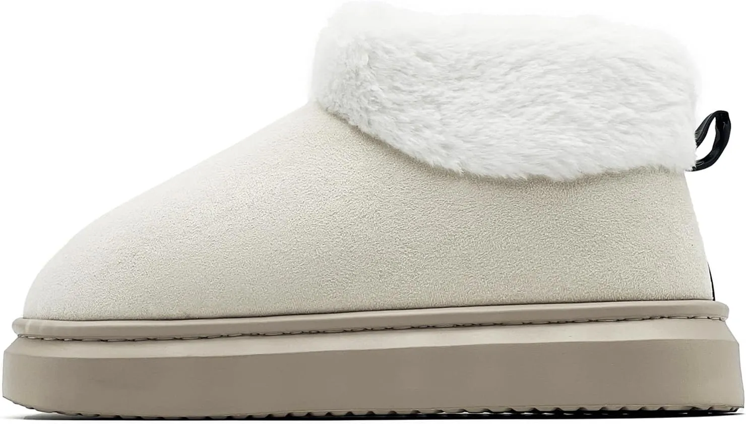 rosyclo Ankle Winter Boots for Women, Suede Faux Fur Furry Lining Warm Women's Snow Mini Boot Lightweight Anti-Slip Fuzzy Classic Memory Foam Comfort Shoes Short Booties for Indoor Outdoor