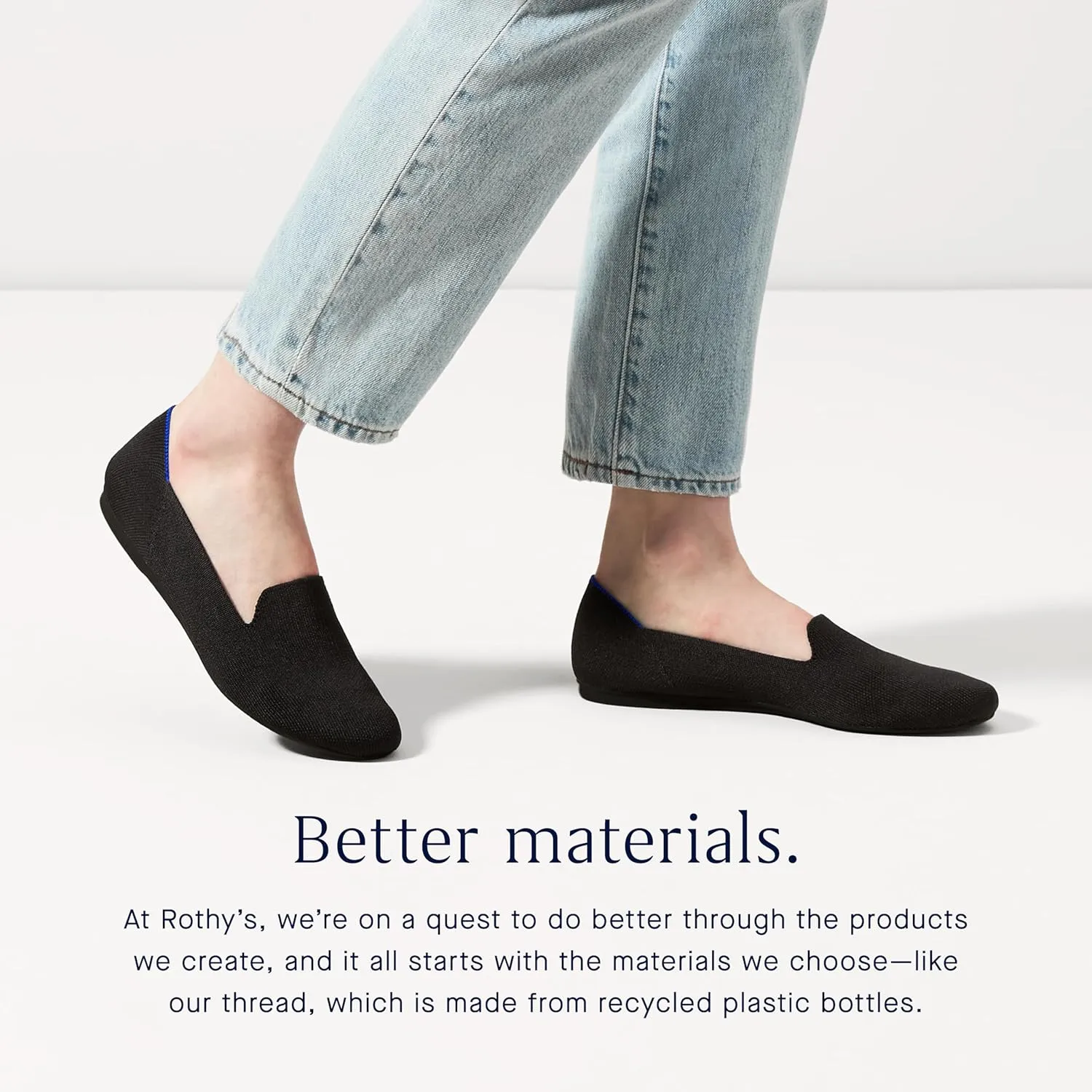Rothy's The Loafer Women's Slip-On Shoes, Rounded-Toe Flats, Made from Recycled Plastic Bottles & Machine Washable