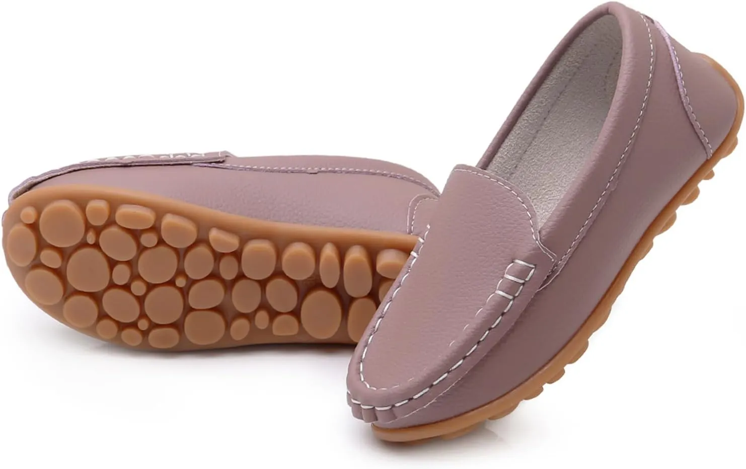 RVROVIC Kids Girls Boys Slip-on Loafers Oxford PU Leather Flats Shoes(Toddler/Little Kid)