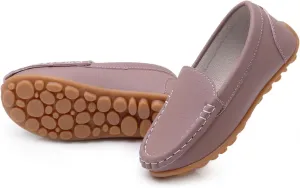 RVROVIC Kids Girls Boys Slip-on Loafers Oxford PU Leather Flats Shoes(Toddler/Little Kid)