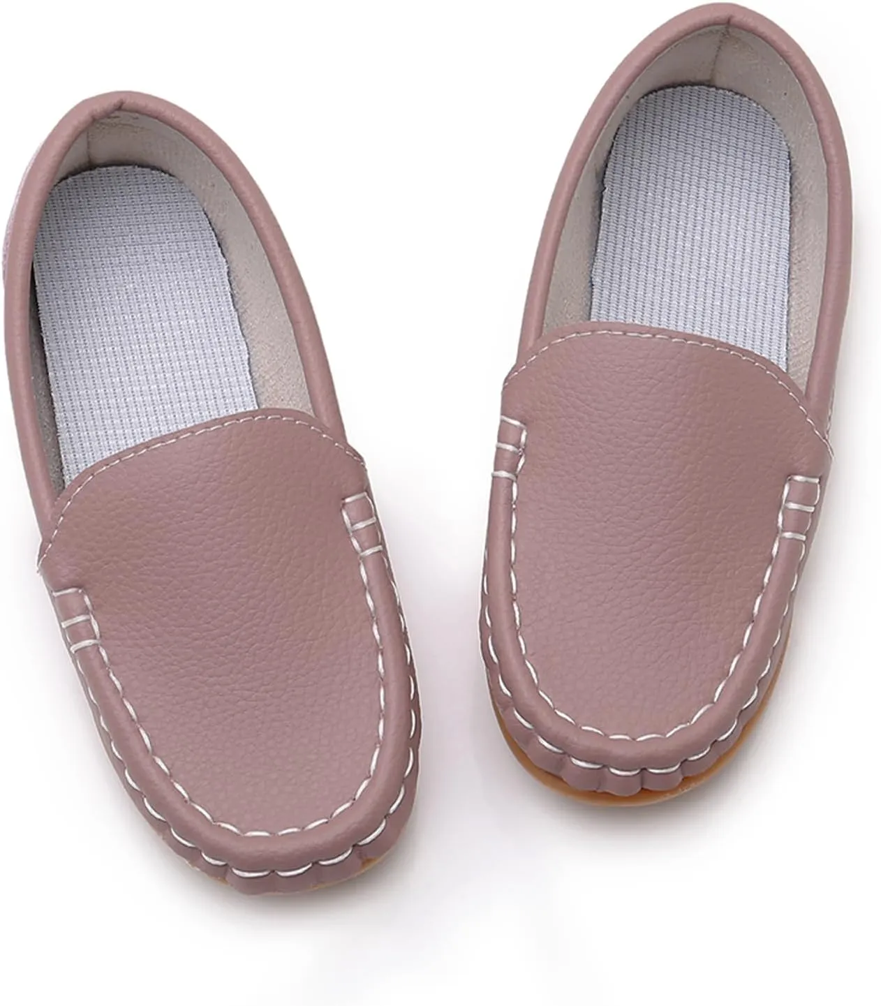 RVROVIC Kids Girls Boys Slip-on Loafers Oxford PU Leather Flats Shoes(Toddler/Little Kid)