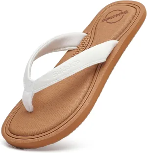 Saidoteto Women's Yoga Mat Flip Flops - Comfortable Lightweight Slip-On Sandals with Soft Thong Strap, Arch Support, and Quick-Drying, Water-Friendly Design for Summer & Beach