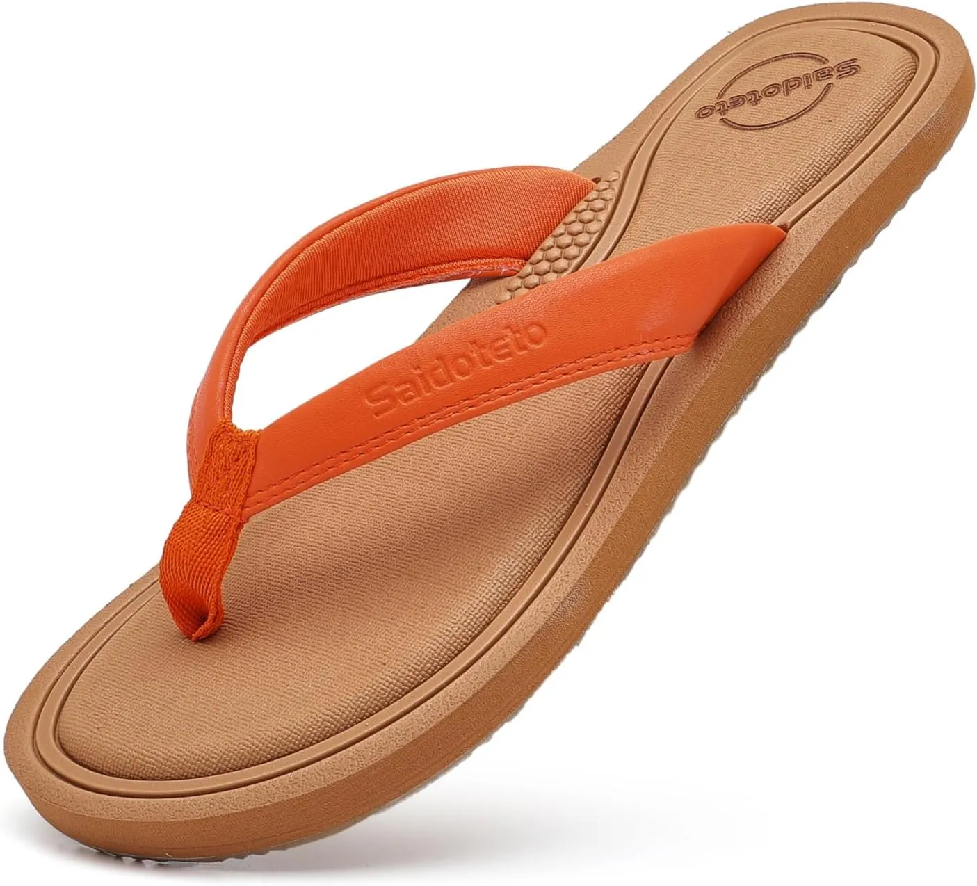 Saidoteto Women's Yoga Mat Flip Flops - Comfortable Lightweight Slip-On Sandals with Soft Thong Strap, Arch Support, and Quick-Drying, Water-Friendly Design for Summer & Beach