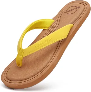Saidoteto Women's Yoga Mat Flip Flops - Comfortable Lightweight Slip-On Sandals with Soft Thong Strap, Arch Support, and Quick-Drying, Water-Friendly Design for Summer & Beach