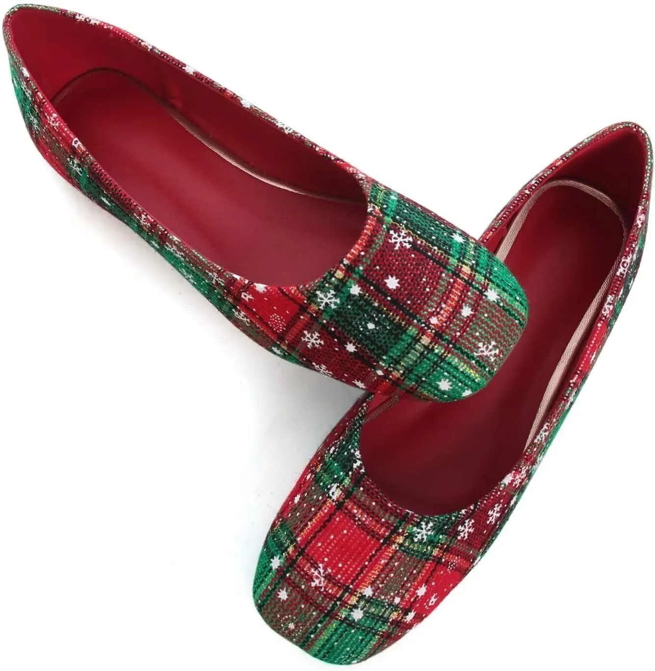 SAILING LU Flats for Women Comfortable Solid Color Soft Flats Square Toe Ballet Casual Work Shoes Dressy Slip-ons Loafers