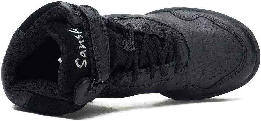 SANSHA Women's Dance Studio Exercise Sneakers Leather TPR Split-Sole Boomerang