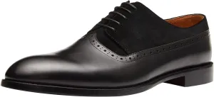 Santimon Men's Oxfords Leather Business Casual Formal Dress Shoes Wingtip Brogue Tuxedo Wedding Shoes for Men
