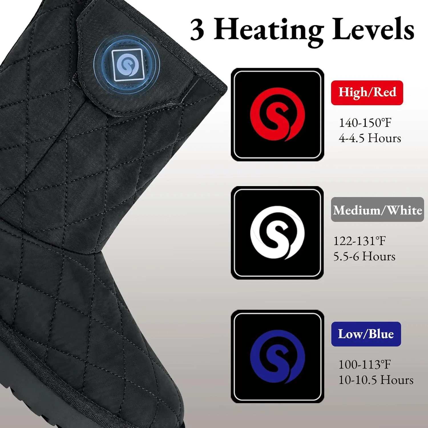 SAVIOR HEAT Heated Boots Heated Shoes for Women Men,Electric Rechargeable Heated Foot Warmer for Feet,Stylish Winter Footwear