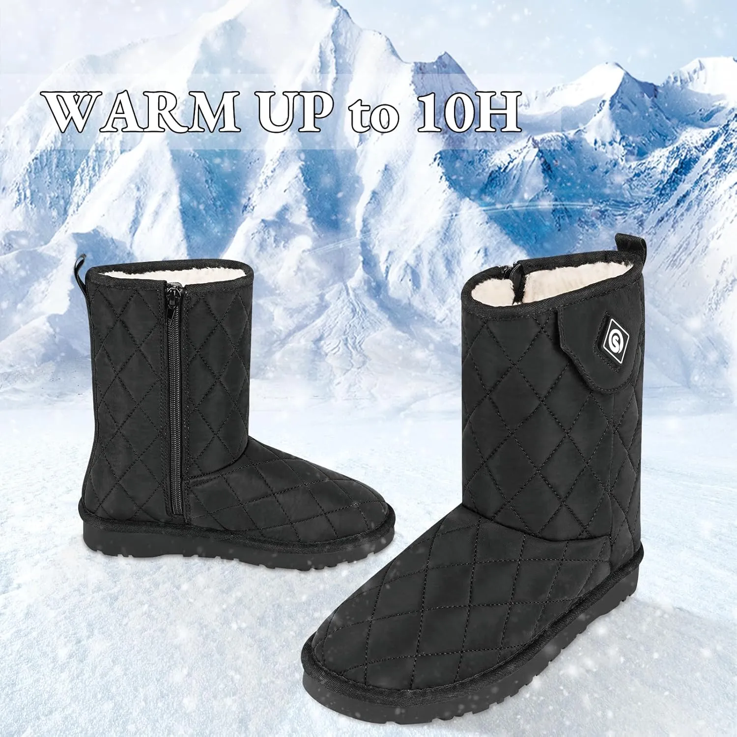 SAVIOR HEAT Heated Boots Heated Shoes for Women Men,Electric Rechargeable Heated Foot Warmer for Feet,Stylish Winter Footwear