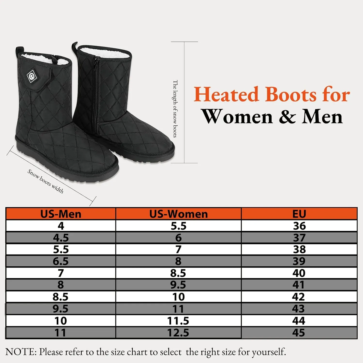 SAVIOR HEAT Heated Boots Heated Shoes for Women Men,Electric Rechargeable Heated Foot Warmer for Feet,Stylish Winter Footwear