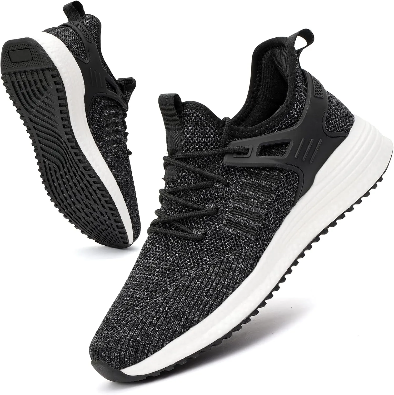 SDolphin Men's Running Shoes Sneakers - Tennis Workout Walking Gym Athletic Rubber Sole Breathable Comfortable Non Slip Fashion Shoes