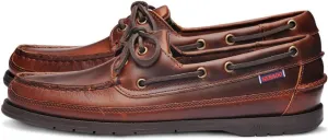 Sebago Schooner Waterproof Boat Shoes - Leather Moccasins for Men Featuring 360-Degree Rawhide Lacing and Non-Marking Slip-Resistant Soles