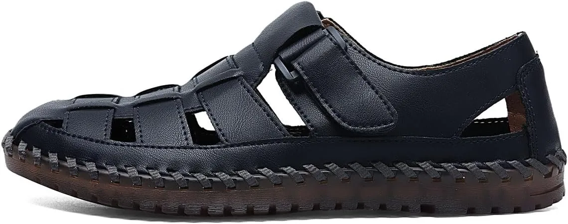 Shaire Men's Casual Sandals Slippers Beach Sandals Men's Closed Toe Fisherman Sandals
