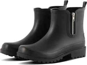 Short Rain Boots for Women Waterproof Garden Shoes Anti-Slip Chelsea Hunter Ankle Rainboots for Women Comfortable Insole Stylish Outdoor Work Shoes