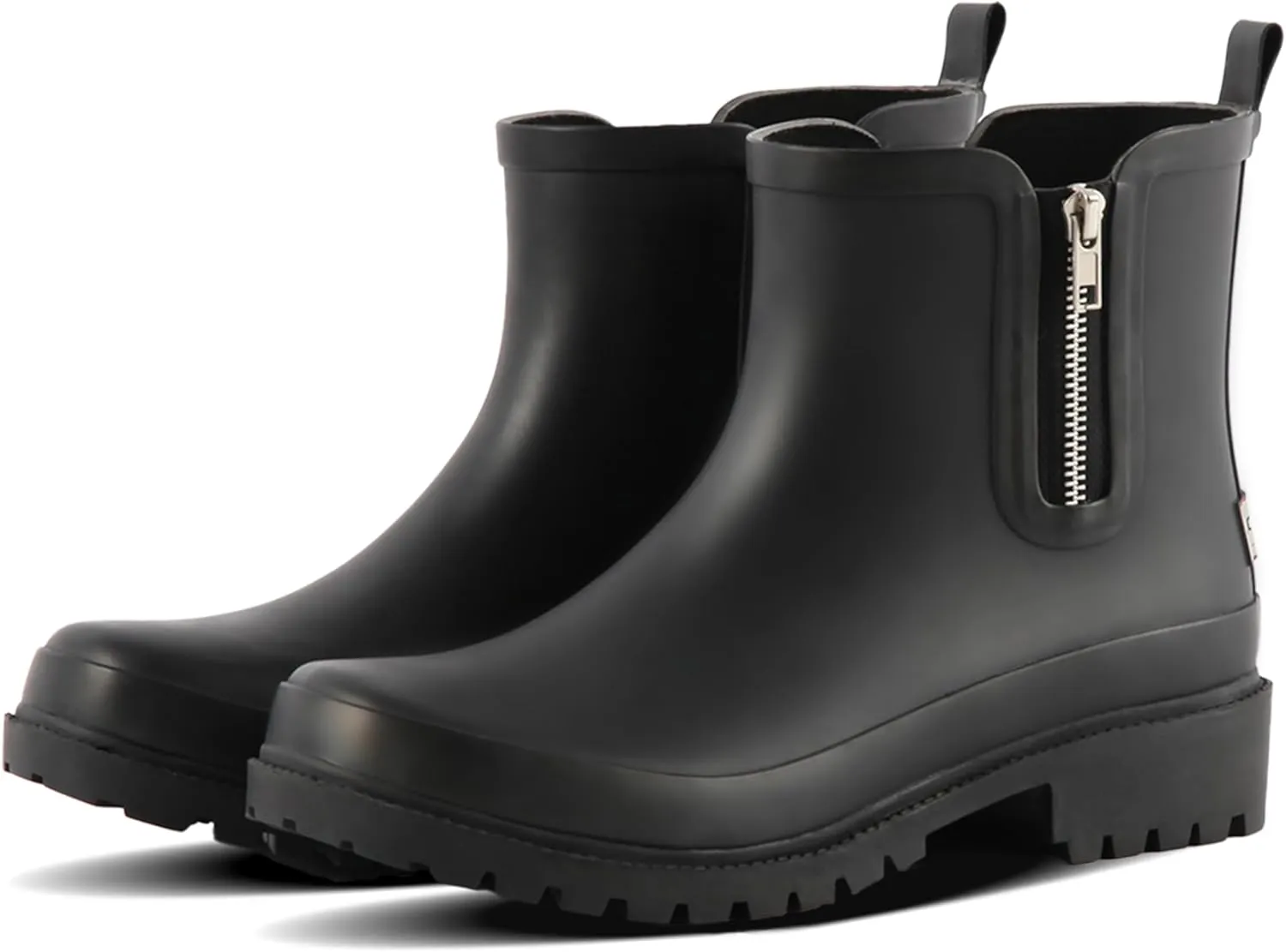 Short Rain Boots for Women Waterproof Garden Shoes Anti-Slip Chelsea Hunter Ankle Rainboots for Women Comfortable Insole Stylish Outdoor Work Shoes