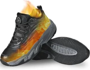 Sneakers Heated Electric, Heated Shoes Foot Warmer Rechargeable for Men and Women, 4000mAh Battery Max 20H Heated, Washable Winter Heated Snow Boots Warm