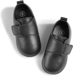 Sonsage Infant Baby Boys Girls Oxford Shoes PU Leather Loafers Flats Non-Slip Unisex Classic Moccasins Rubber Soft Sole Newborn Toddler Walking School Uniform Wedding Dress Shoe
