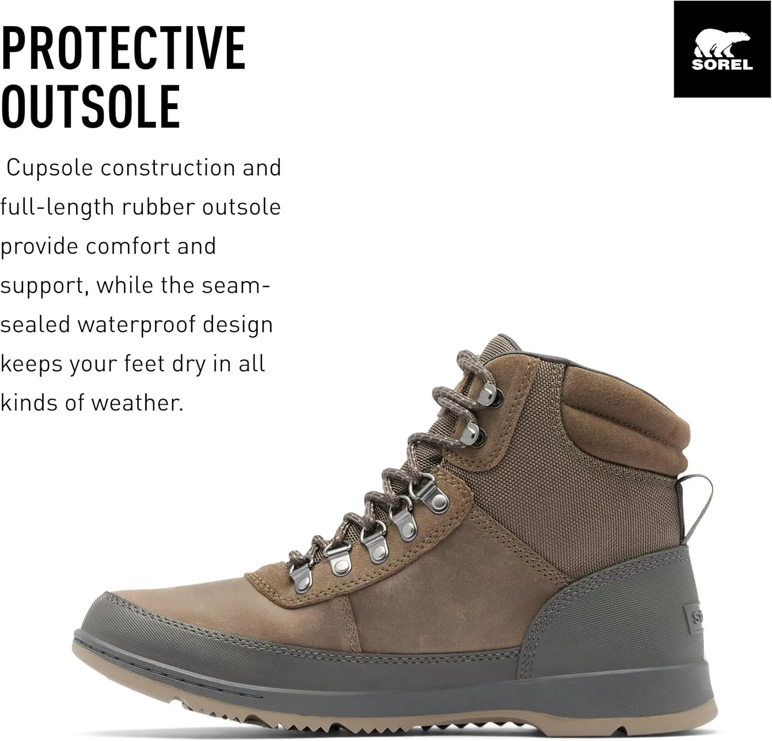 SOREL Men's Ankeny ll Hiker Plus Waterproof Boot