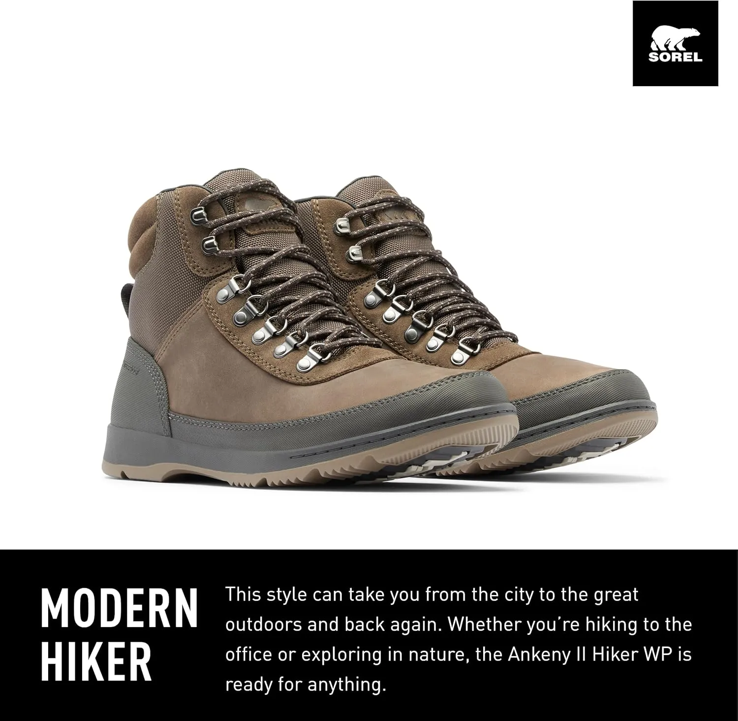 SOREL Men's Ankeny ll Hiker Plus Waterproof Boot