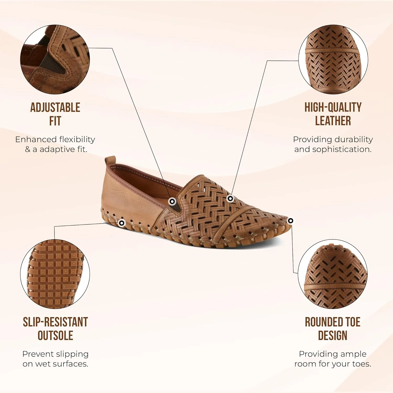 Spring Step Kapri Women's Leather Loafers with Arch Support & Removable Insole