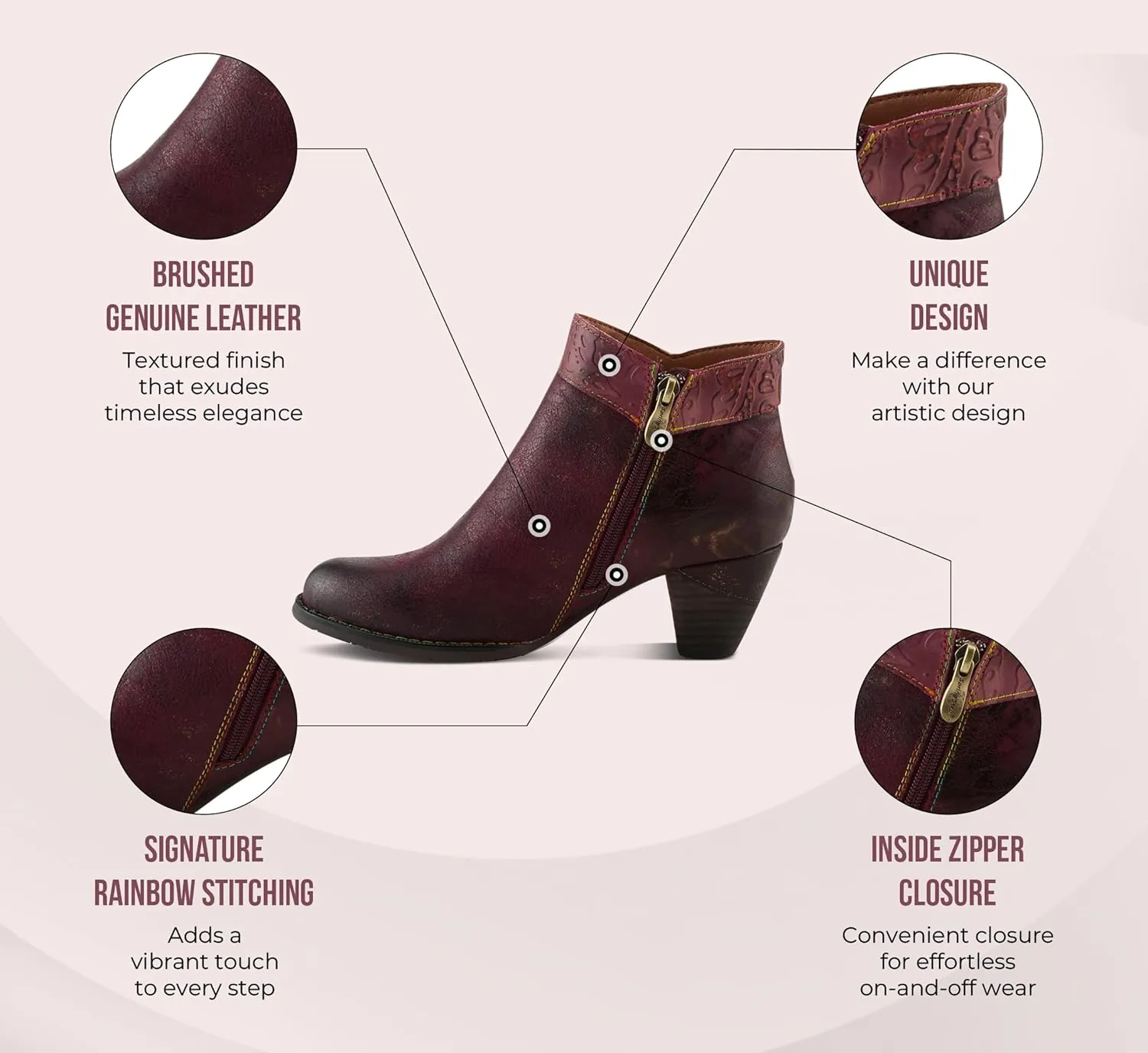 Spring Step L'Artiste Bestlove Ankle Boot for Women Casual Boots Cushion Footbed
