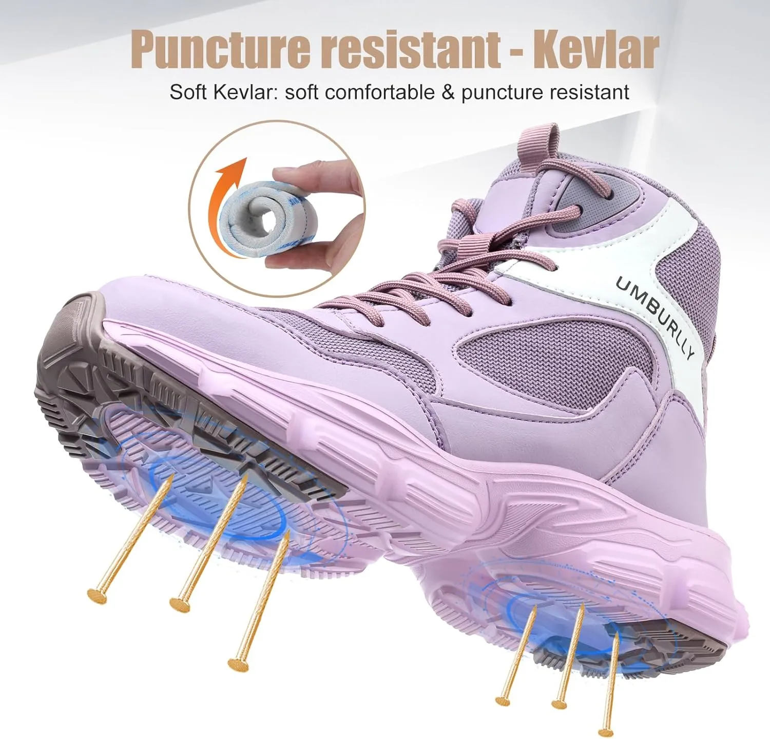Steel Toe Shoes for Women Men Wide Non Slip Composite Work Sneakers Indestructible Comfortable Safety Tennis Shoes Lightweight Breathable Construction Sneakers Puncture Proof Ergonomic Design