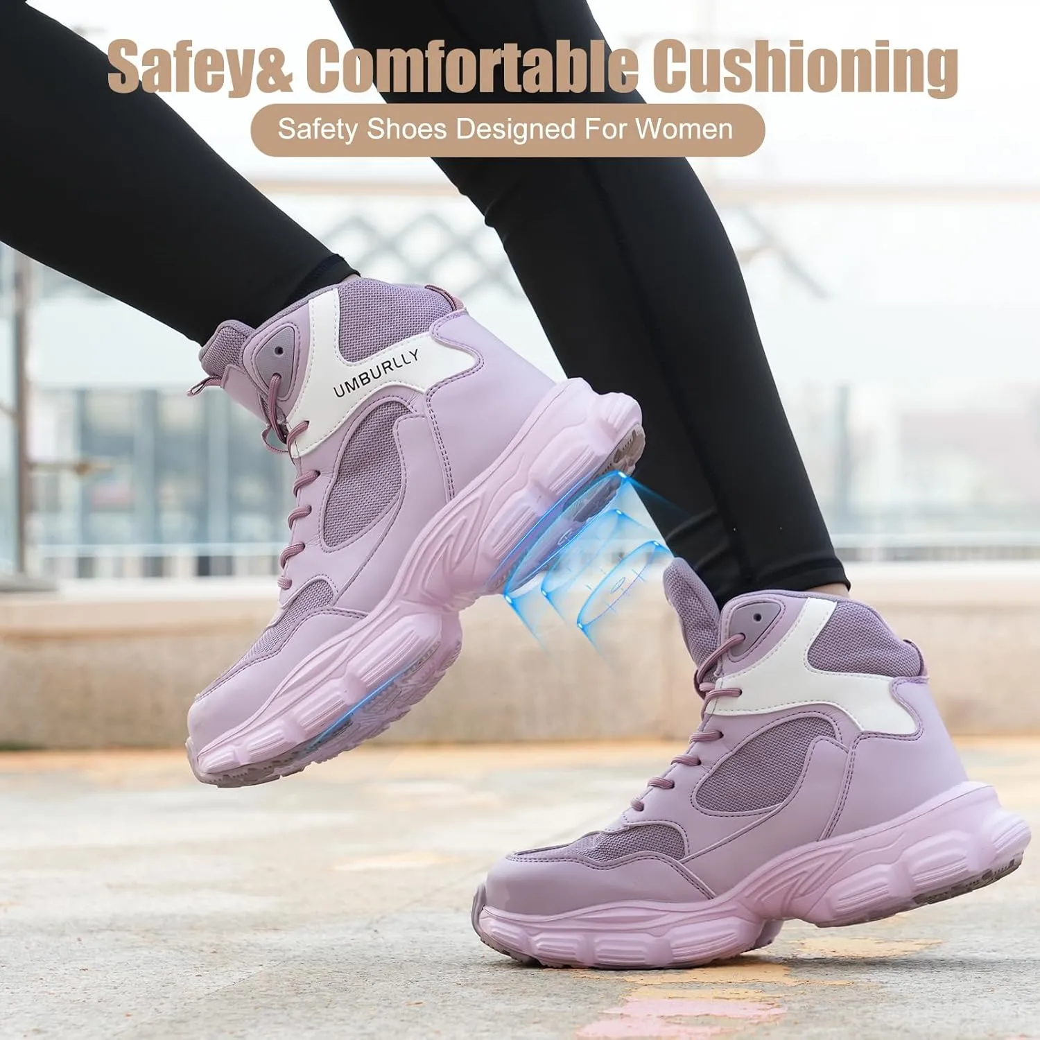 Steel Toe Shoes for Women Men Wide Non Slip Composite Work Sneakers Indestructible Comfortable Safety Tennis Shoes Lightweight Breathable Construction Sneakers Puncture Proof Ergonomic Design