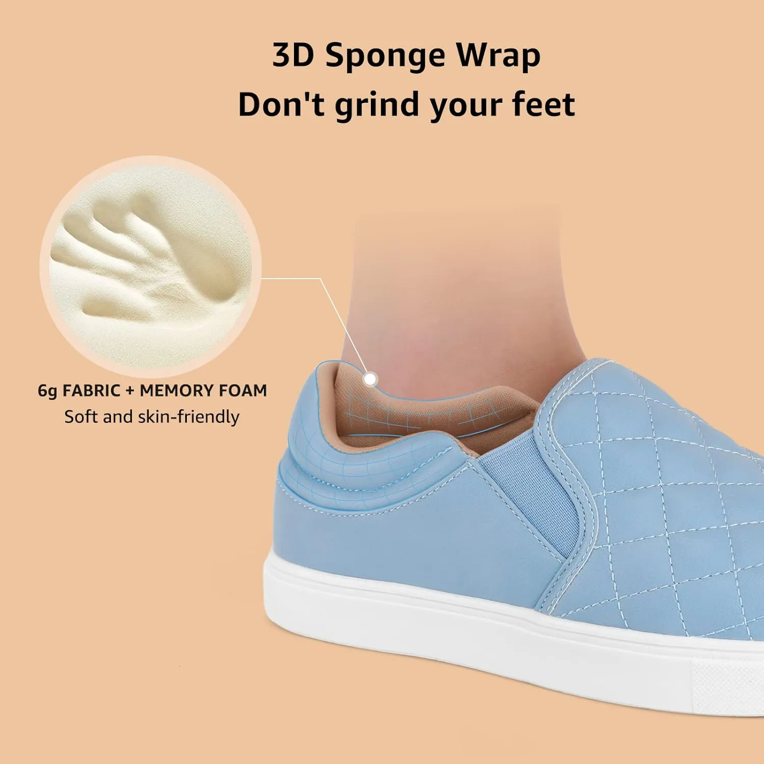 STQ Slip On Shoes for Women Fashion Sneakers Elees Quilted 2.0 Comfort Casual Fall Loafers