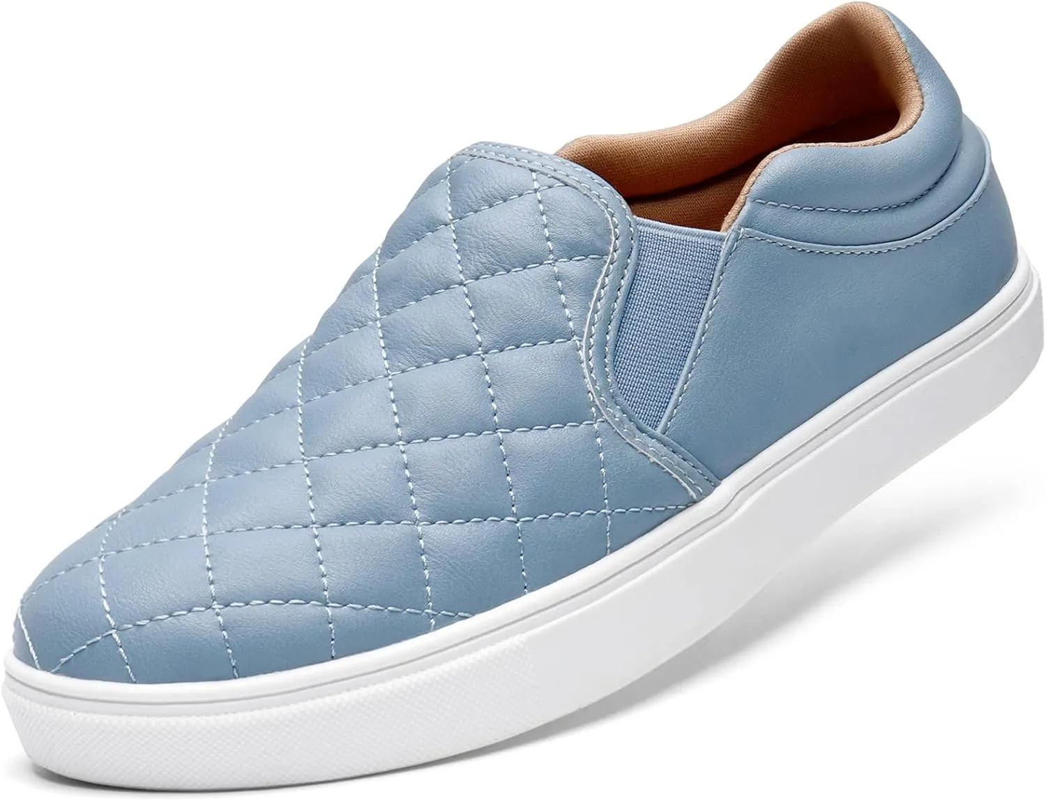 STQ Slip On Shoes for Women Fashion Sneakers Elees Quilted 2.0 Comfort Casual Fall Loafers