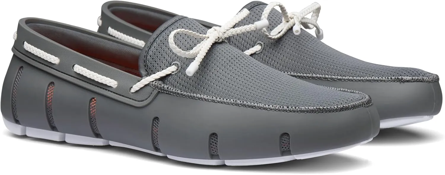 SWIMS Mens Loafers, Braided Lace Casual Slip-Ons Shoes, Fashion Shoe for Beach