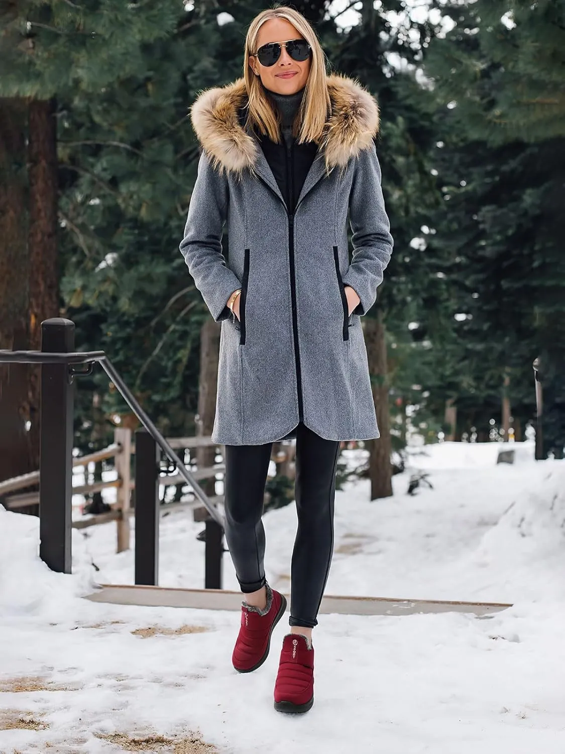 SWQZVT Winter Boots For Women Snow: Non Slip Winter Boot Ankle Outdoor Comfortable Resistant Flat Booties