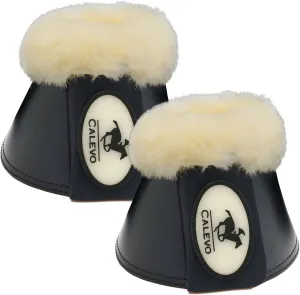 Synthetic Leather Bell Boots with Real Lambskin